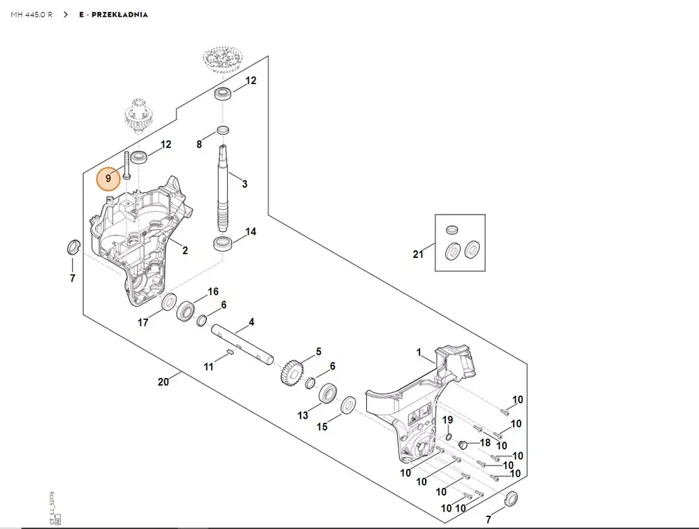 STIHL Glebogryzarka MH445.0 Śruba sześciokątna M10x75 9007 318 2510 - Wysyłka od ręki